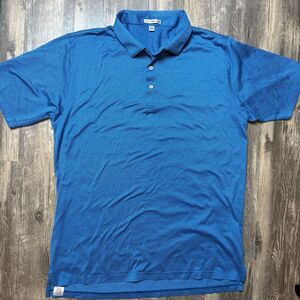 Peter Millar Crown Sport Performance Jersey Polo, Blue Micro-dot, Size XXL